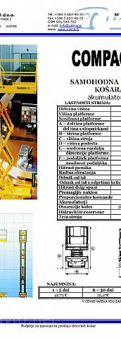 Škarasta / makazasta platforma Haulotte Compact 8