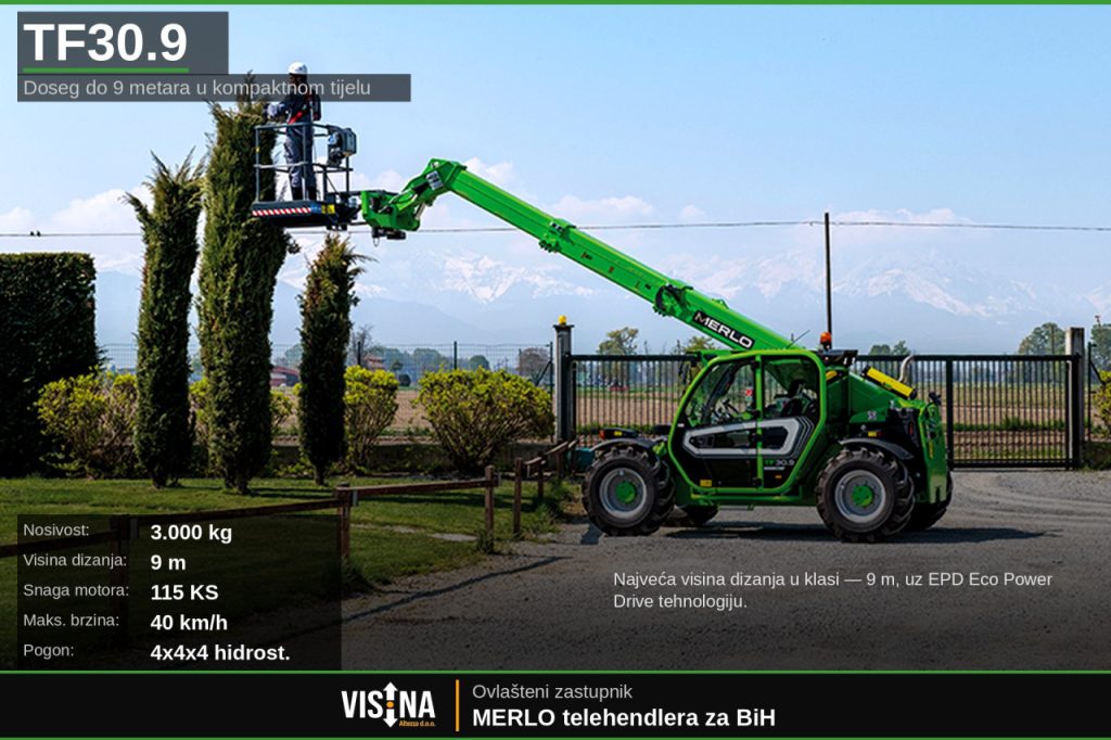 MERLO kompaktni telehendleri / telehendler / teleskopski viličar