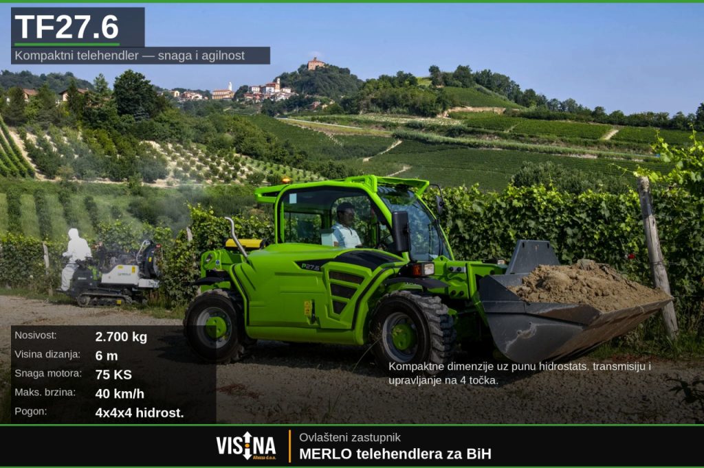 MERLO kompaktni telehendleri / telehendler / teleskopski viličar