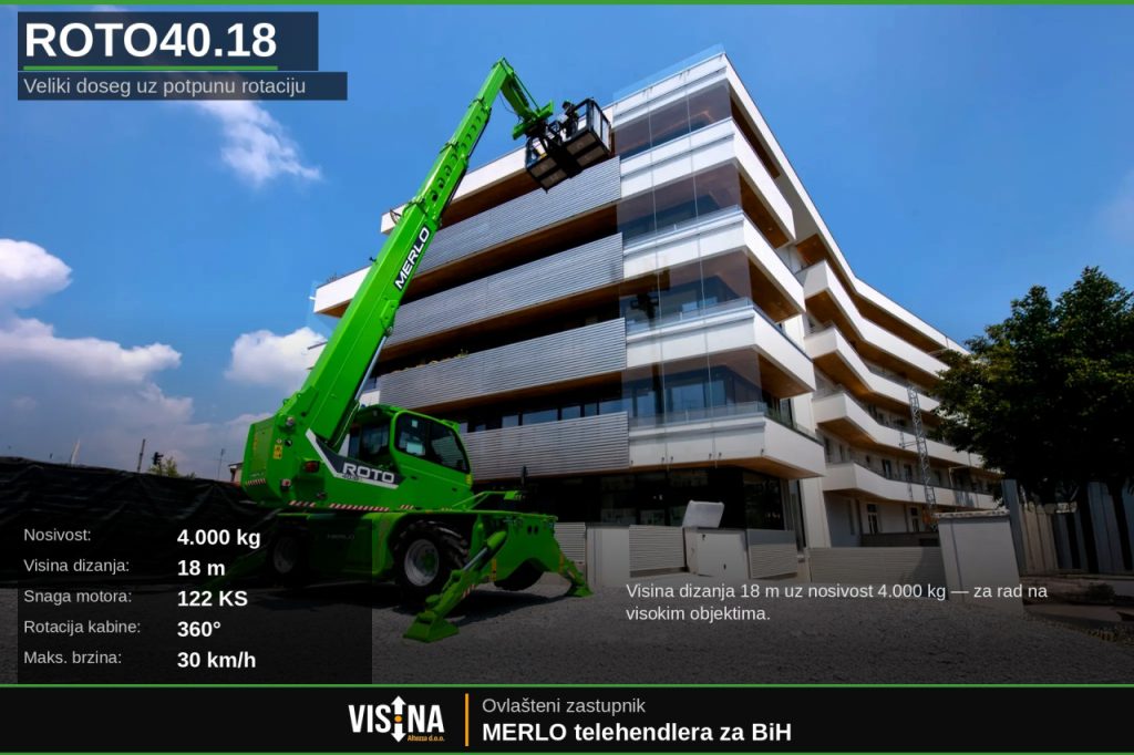 MERLO roto telehendleri / telehendler / teleskopski viličar